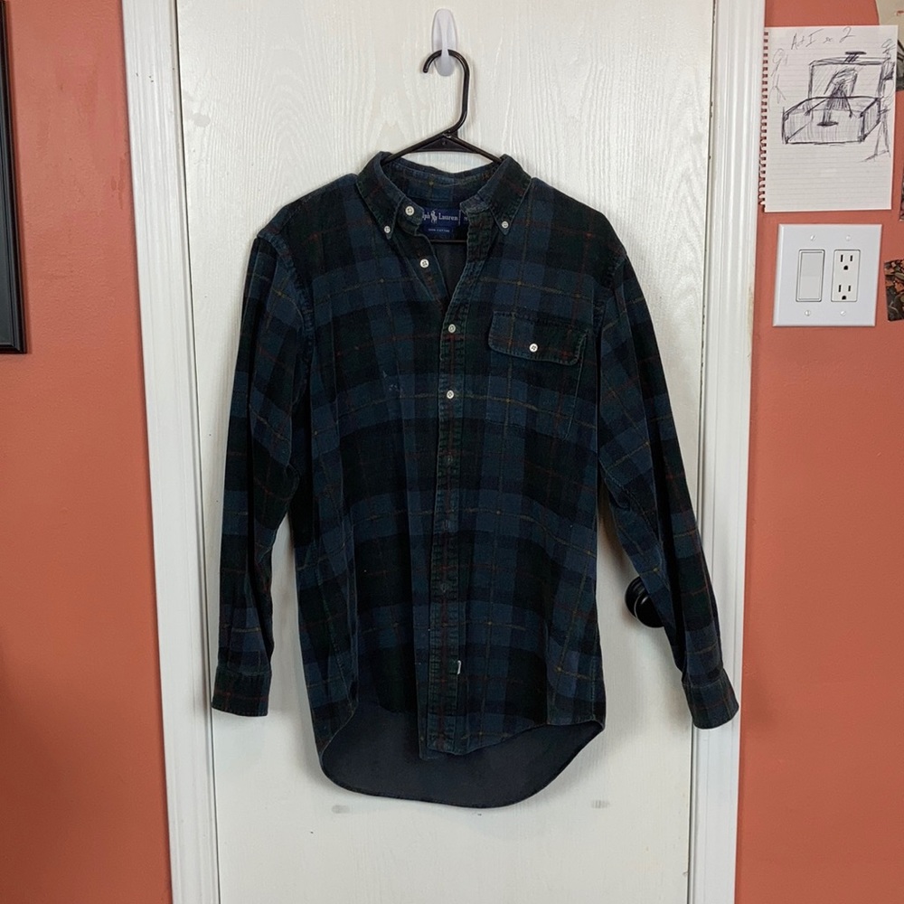 Vintage Ralph Lauren Plaid Corduroy Work Shirt